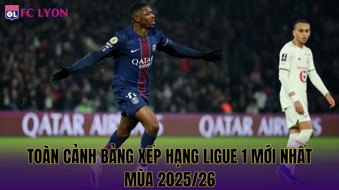 Toàn cảnh bảng xếp hạng Ligue 1 mới nhất mùa 2025/26
