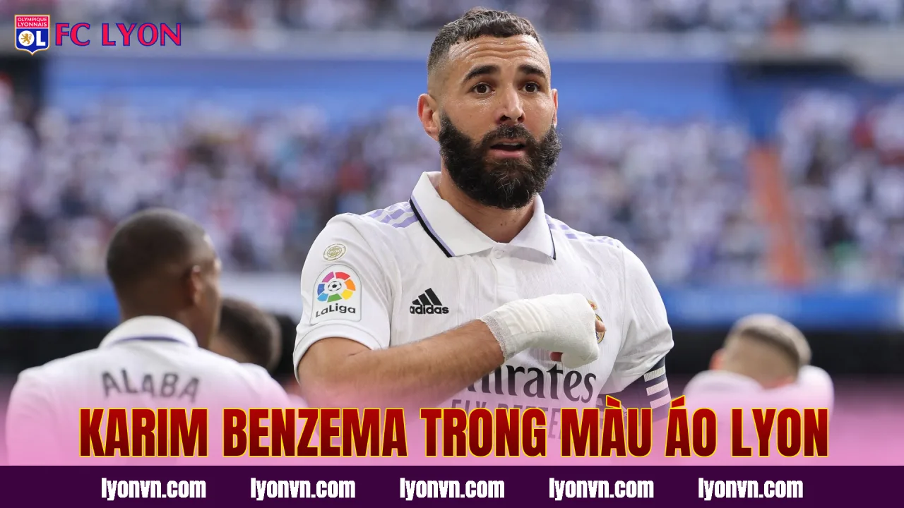 Karim Benzema trong màu áo Lyon