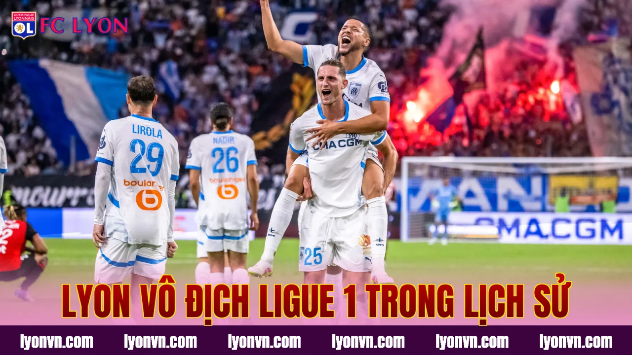 Lyon vô địch Ligue 1 trong lịch sử